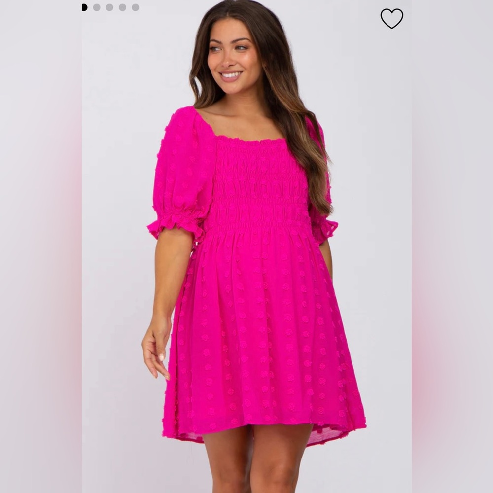 Pinkblush Fuchsia Smocked Dress